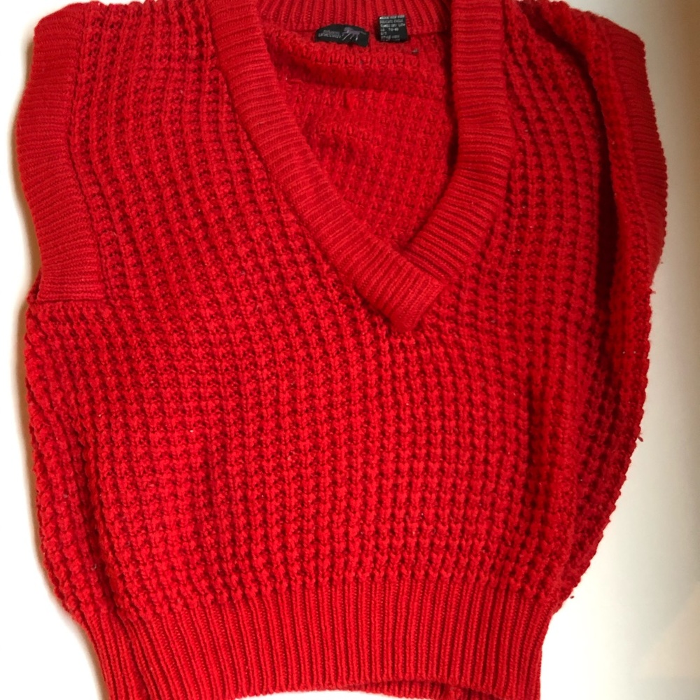 Vintage red sweater vest